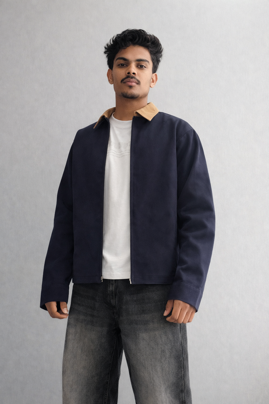 COLLARED COTTON JACKET